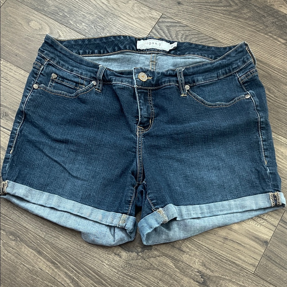 Torrid Dark Blue Jean Shorts
